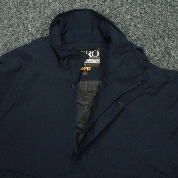 Zero Restriction Jacket Mens Medium Blue Half Zip Gore Tex GTX Pullover VTG